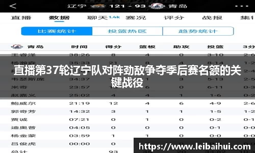 直播第37轮辽宁队对阵劲敌争夺季后赛名额的关键战役